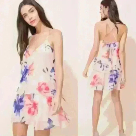 Yumi Kim Layered Floral Tie Up Dress Size Small - Picture 1 of 9